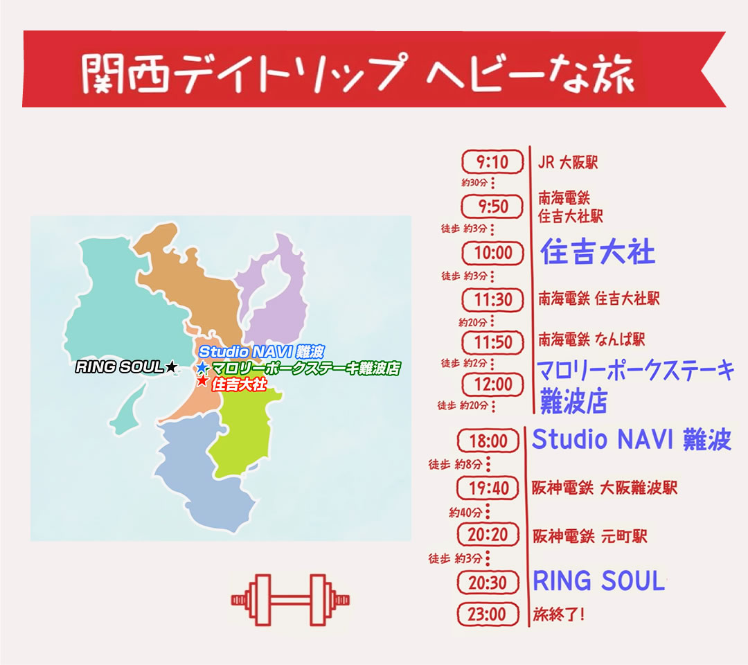 関西デイトリップ　ヘビーな旅